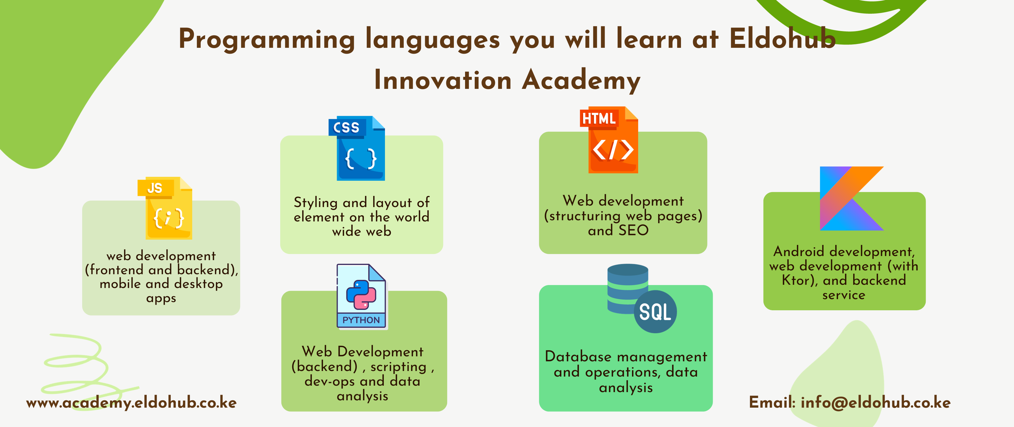 programming languages to learn at eldohub academy